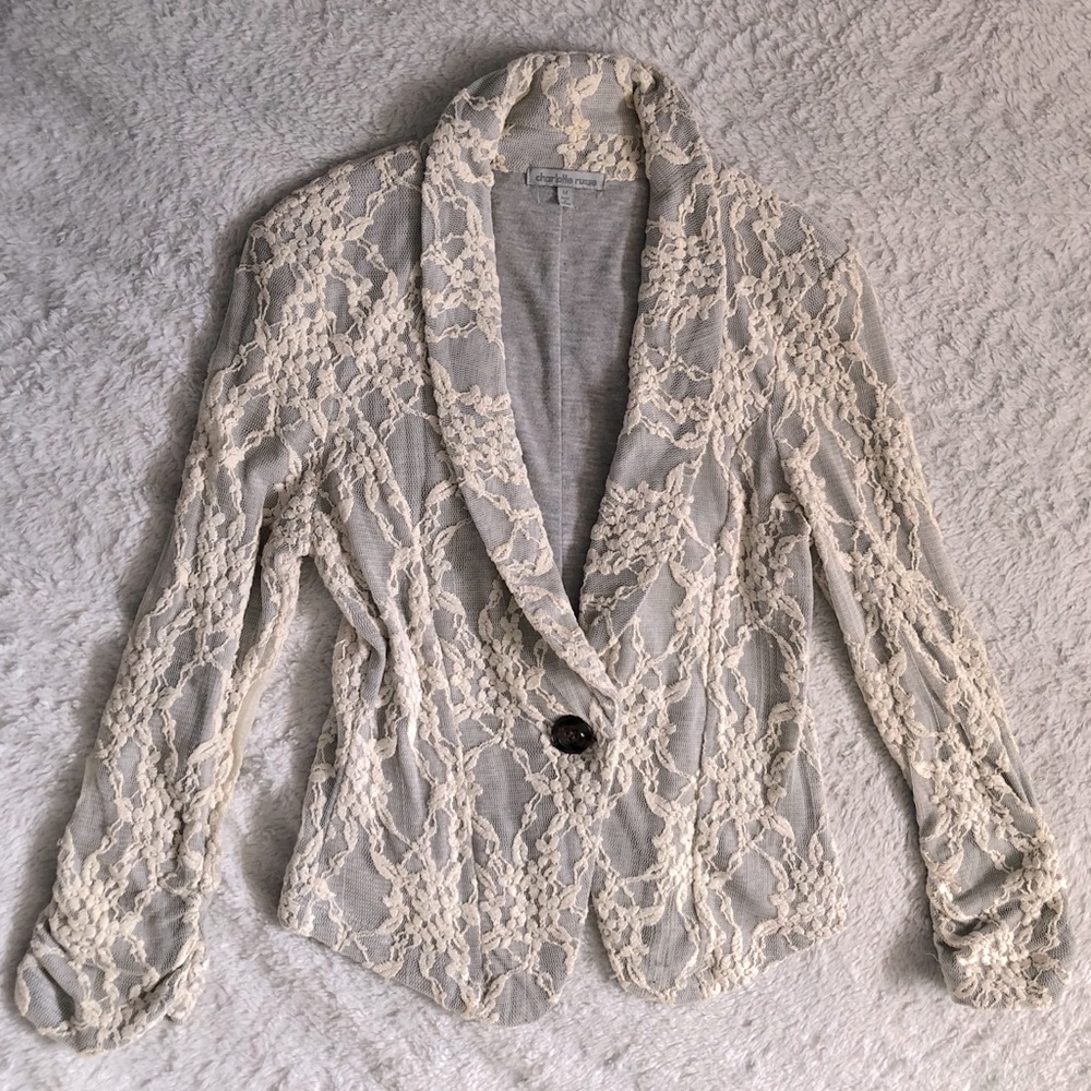 Sheer Lace Blazer